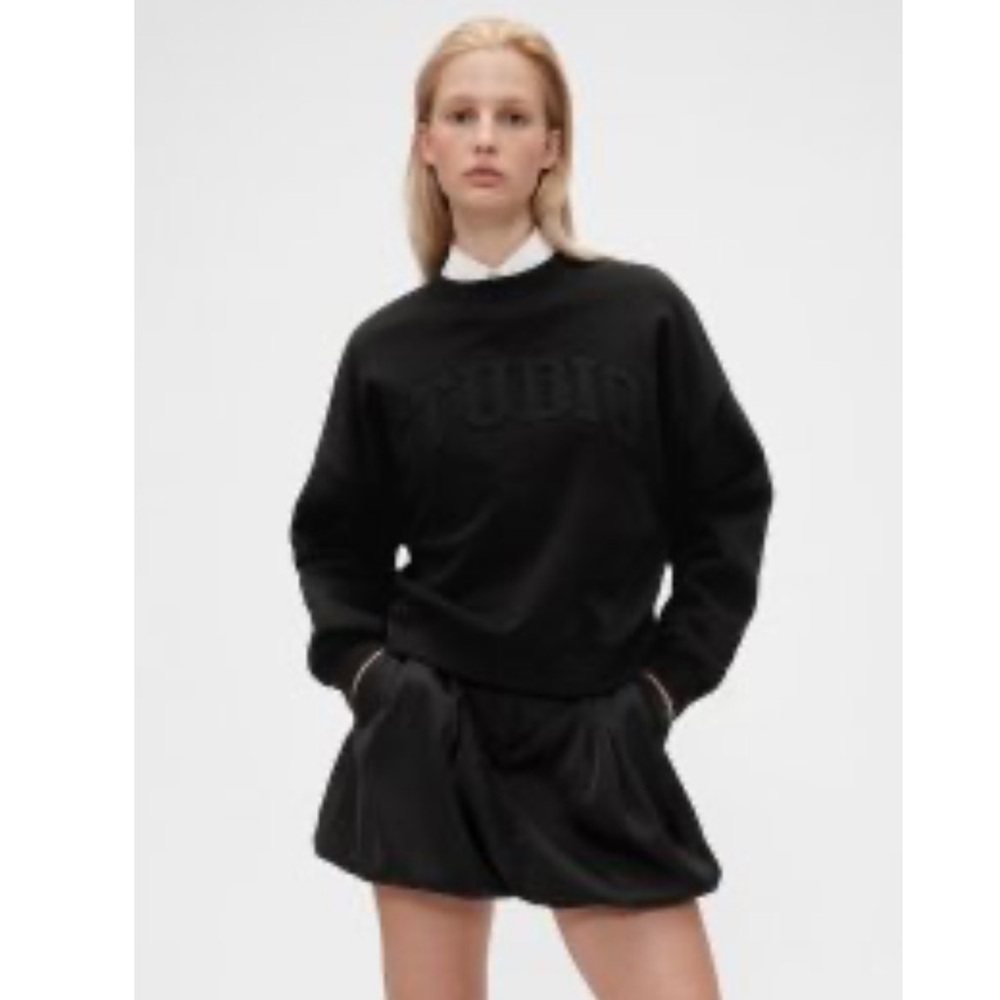 GAPstudio Black Studio Crew Neck Sweater (collab with Zac Posen)